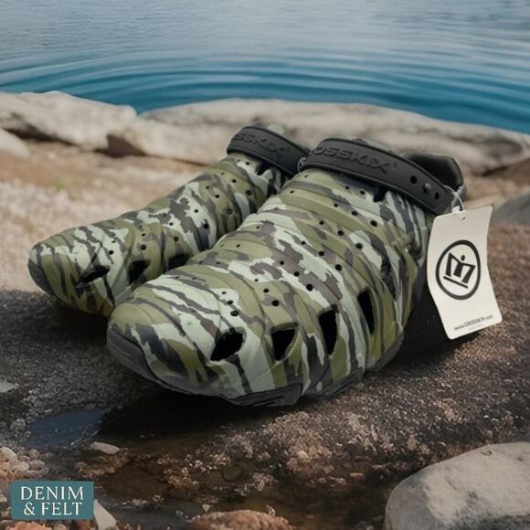 Crosskix 2.0 Unisex Shoes Bottomlands Camo Water/Boat Unisex Drain Hybrid NEW!! - Picture 3 of 12